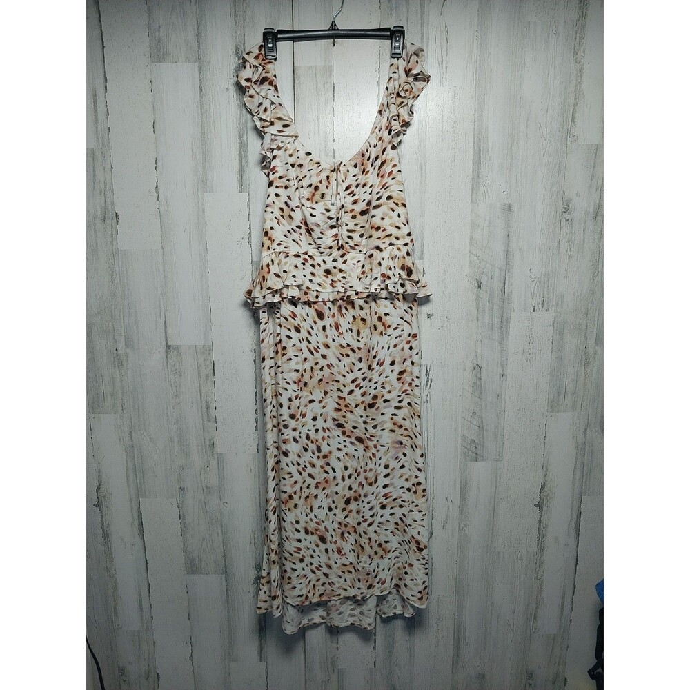 Sofia Vergara Dress Womens Size XXL Ruffle Sweetheart Midi Dress